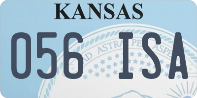 KS license plate 056ISA