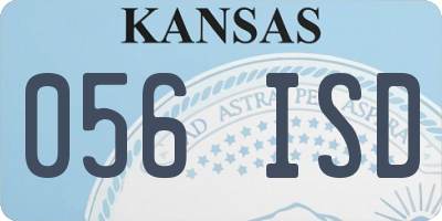 KS license plate 056ISD