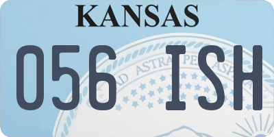 KS license plate 056ISH