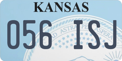 KS license plate 056ISJ