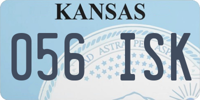KS license plate 056ISK