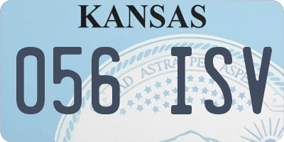 KS license plate 056ISV