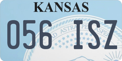 KS license plate 056ISZ