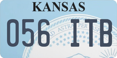 KS license plate 056ITB