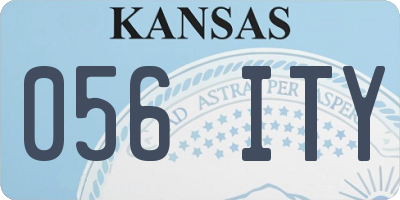 KS license plate 056ITY
