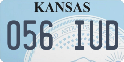 KS license plate 056IUD