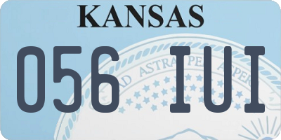 KS license plate 056IUI