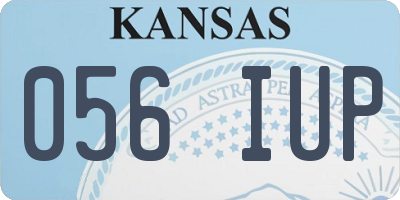 KS license plate 056IUP