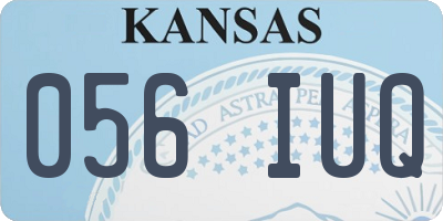KS license plate 056IUQ