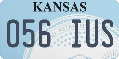 KS license plate 056IUS