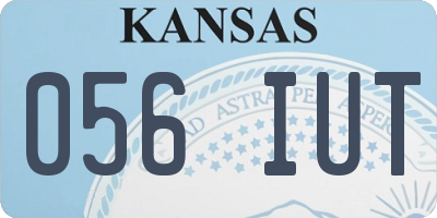 KS license plate 056IUT