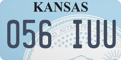 KS license plate 056IUU