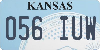 KS license plate 056IUW