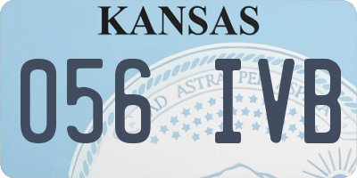 KS license plate 056IVB
