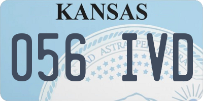KS license plate 056IVD
