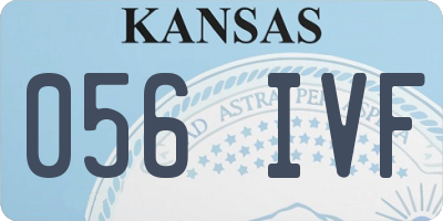 KS license plate 056IVF