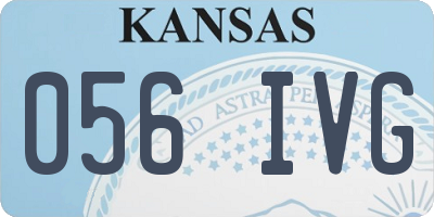 KS license plate 056IVG