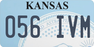 KS license plate 056IVM