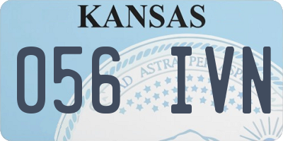 KS license plate 056IVN