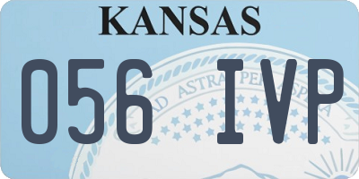 KS license plate 056IVP