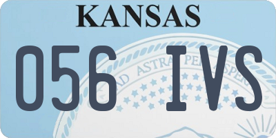 KS license plate 056IVS