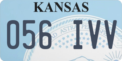 KS license plate 056IVV