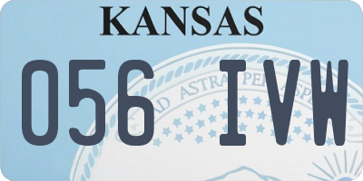 KS license plate 056IVW