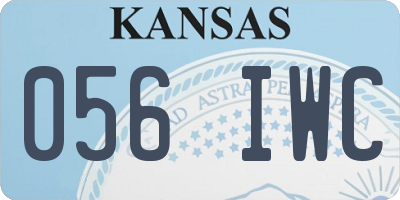 KS license plate 056IWC