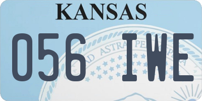 KS license plate 056IWE