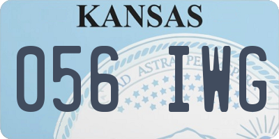 KS license plate 056IWG