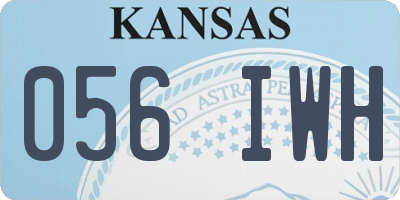 KS license plate 056IWH