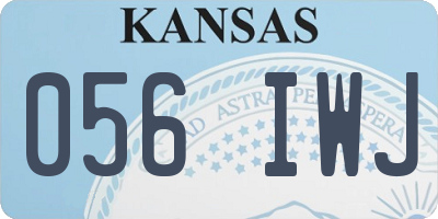 KS license plate 056IWJ