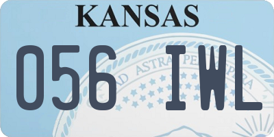KS license plate 056IWL