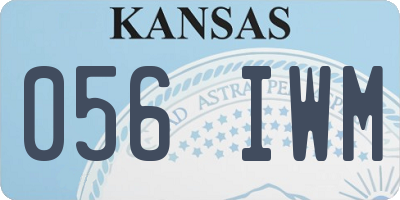 KS license plate 056IWM