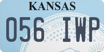 KS license plate 056IWP
