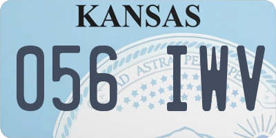 KS license plate 056IWV