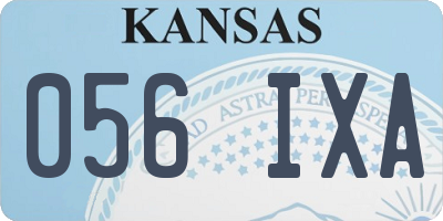 KS license plate 056IXA