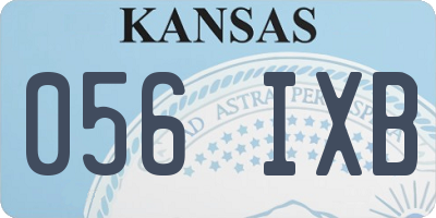 KS license plate 056IXB