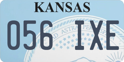 KS license plate 056IXE