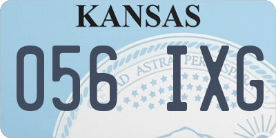 KS license plate 056IXG