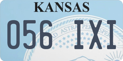 KS license plate 056IXI