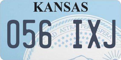 KS license plate 056IXJ