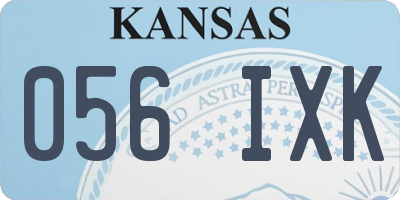 KS license plate 056IXK