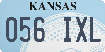 KS license plate 056IXL