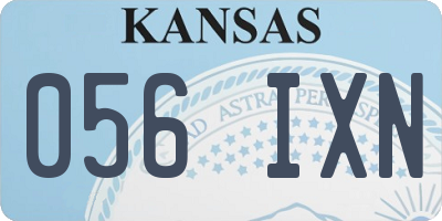 KS license plate 056IXN