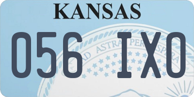 KS license plate 056IXO