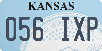 KS license plate 056IXP