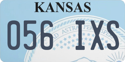 KS license plate 056IXS