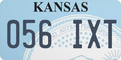 KS license plate 056IXT