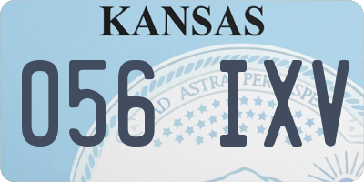 KS license plate 056IXV